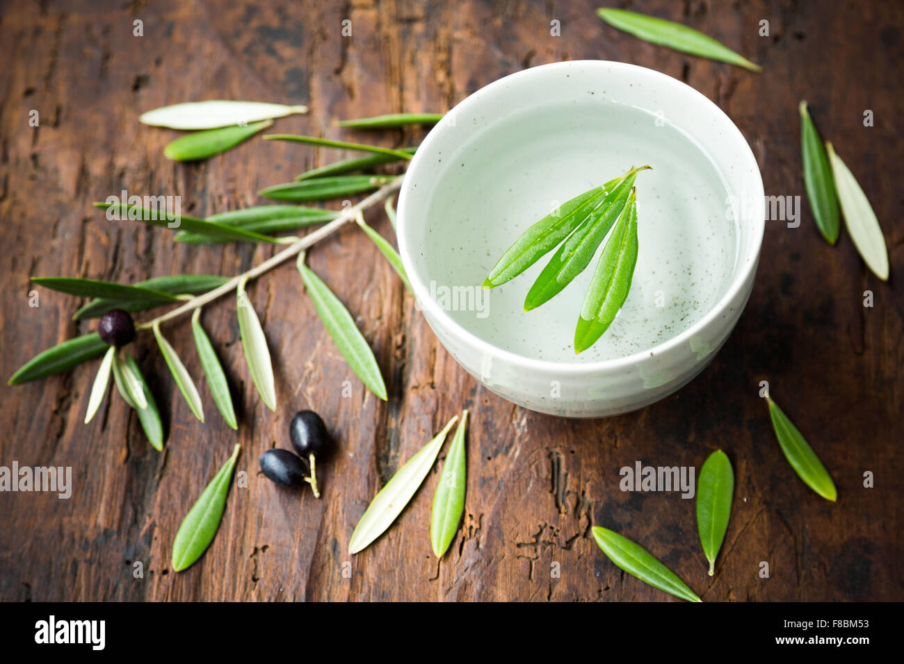 Feuilles d'une tisane. Banque D'Images