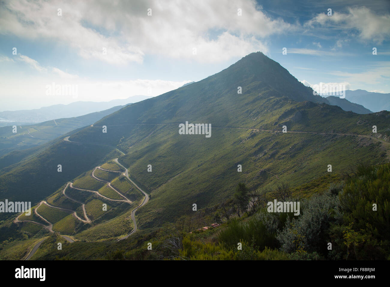 Tour de la Madeloc près de Collioure France. Banque D'Images