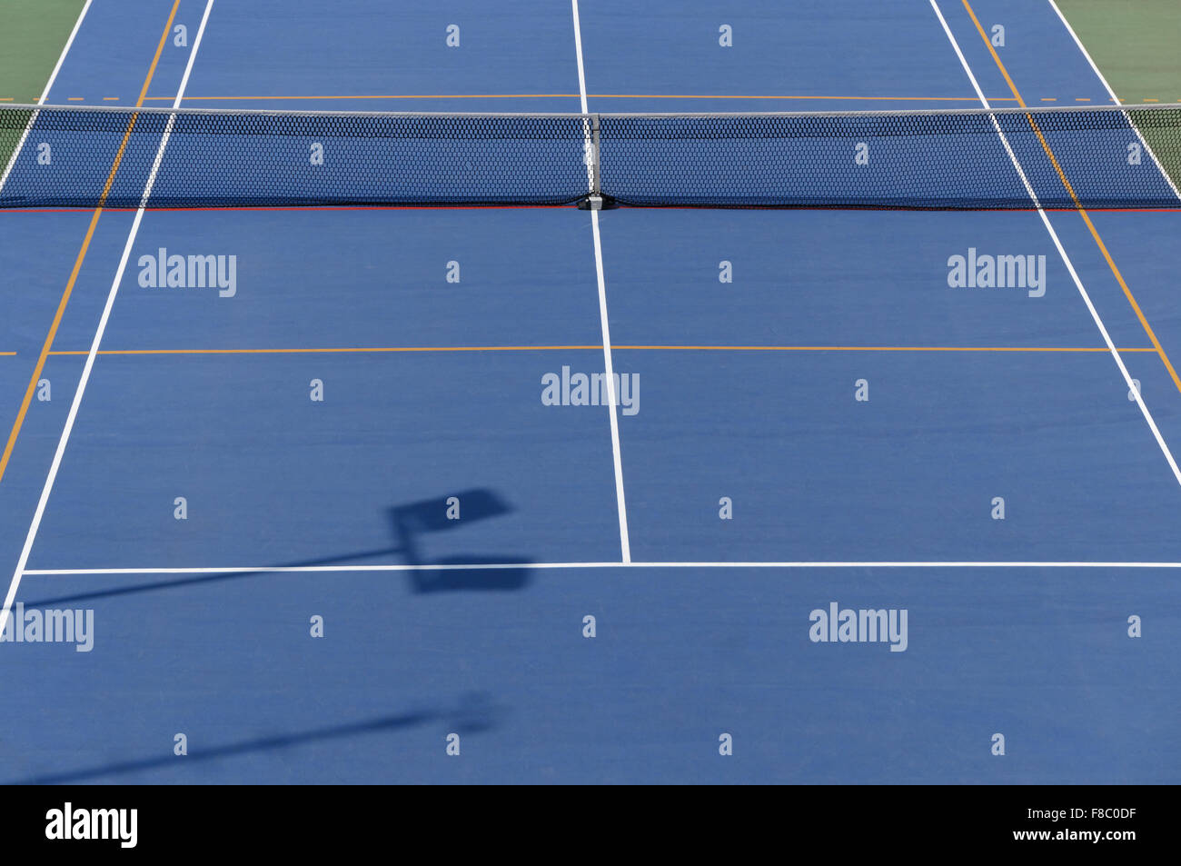 Tennis surface bleu Banque D'Images
