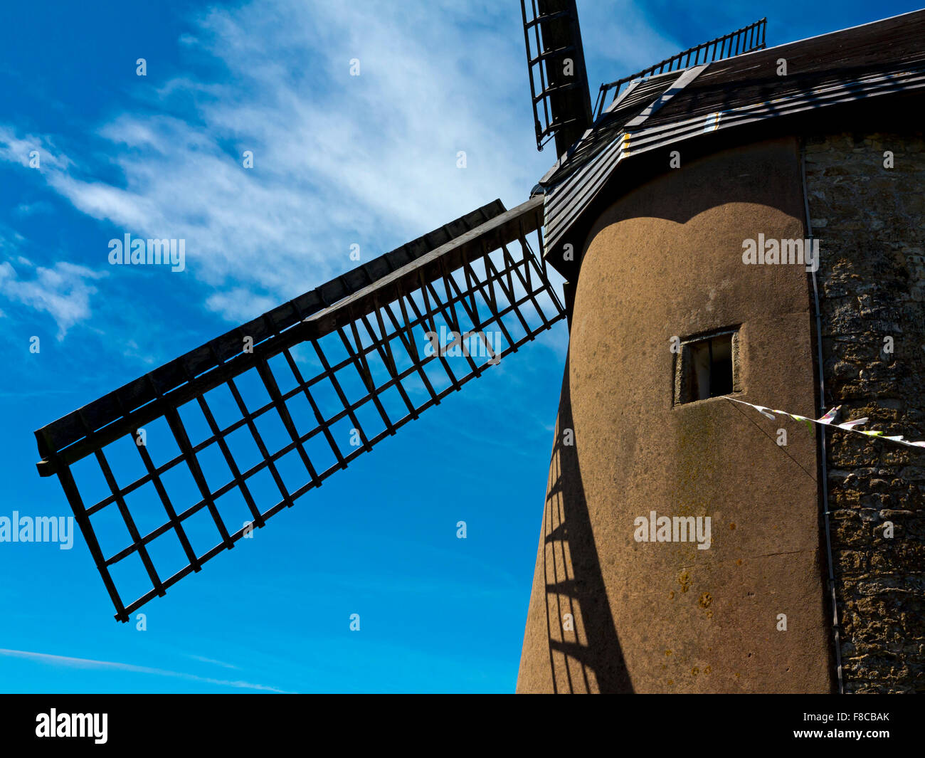 Moulin à Vent de Bembridge ou Knowle moulin sur l'île de Wight Angleterre UK construit autour de 1700 et maintenant un bâtiment classé grade 1 Banque D'Images