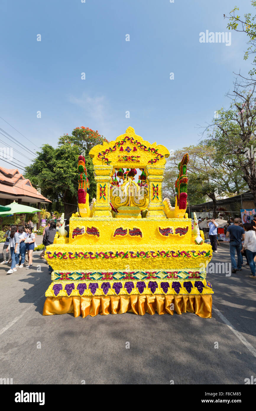 2015 flower festival parade, Chiang Mai, Thaïlande Banque D'Images