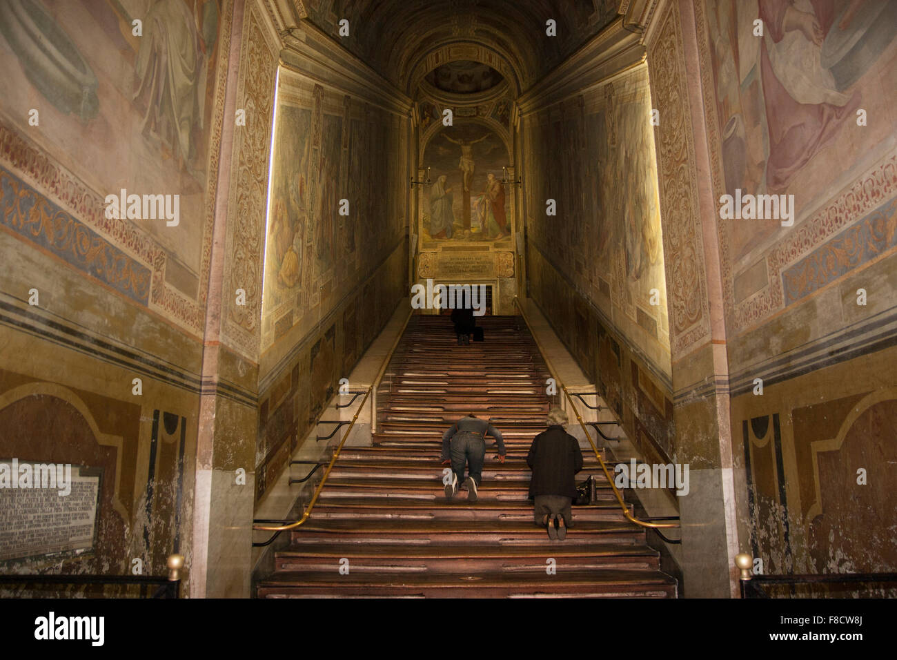 L'escalier saint (Scala Sancta) Rome Italie Banque D'Images