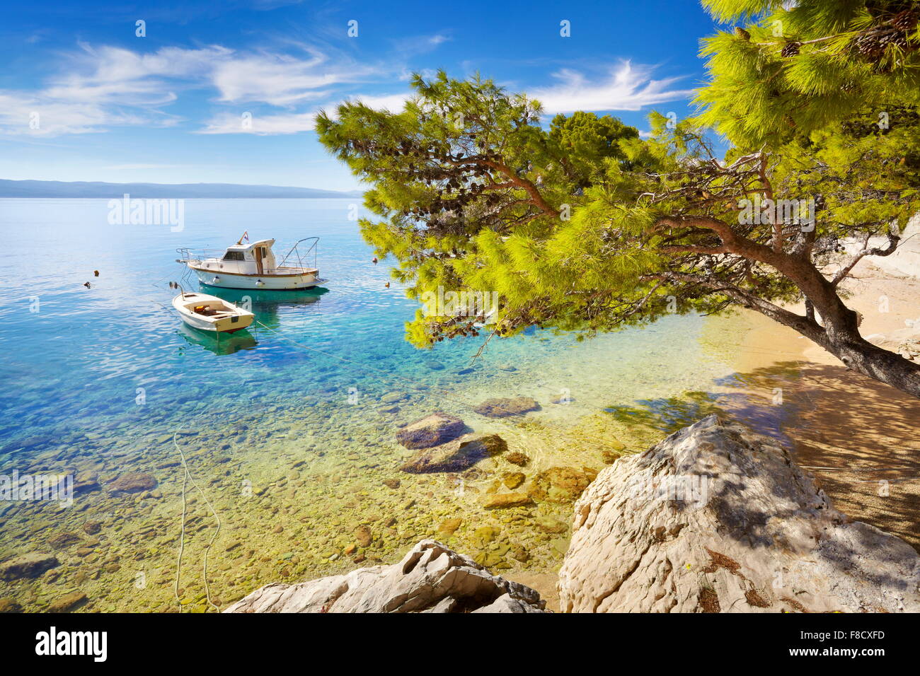 La côte croate, la Riviera de Makarska, Croatie Banque D'Images