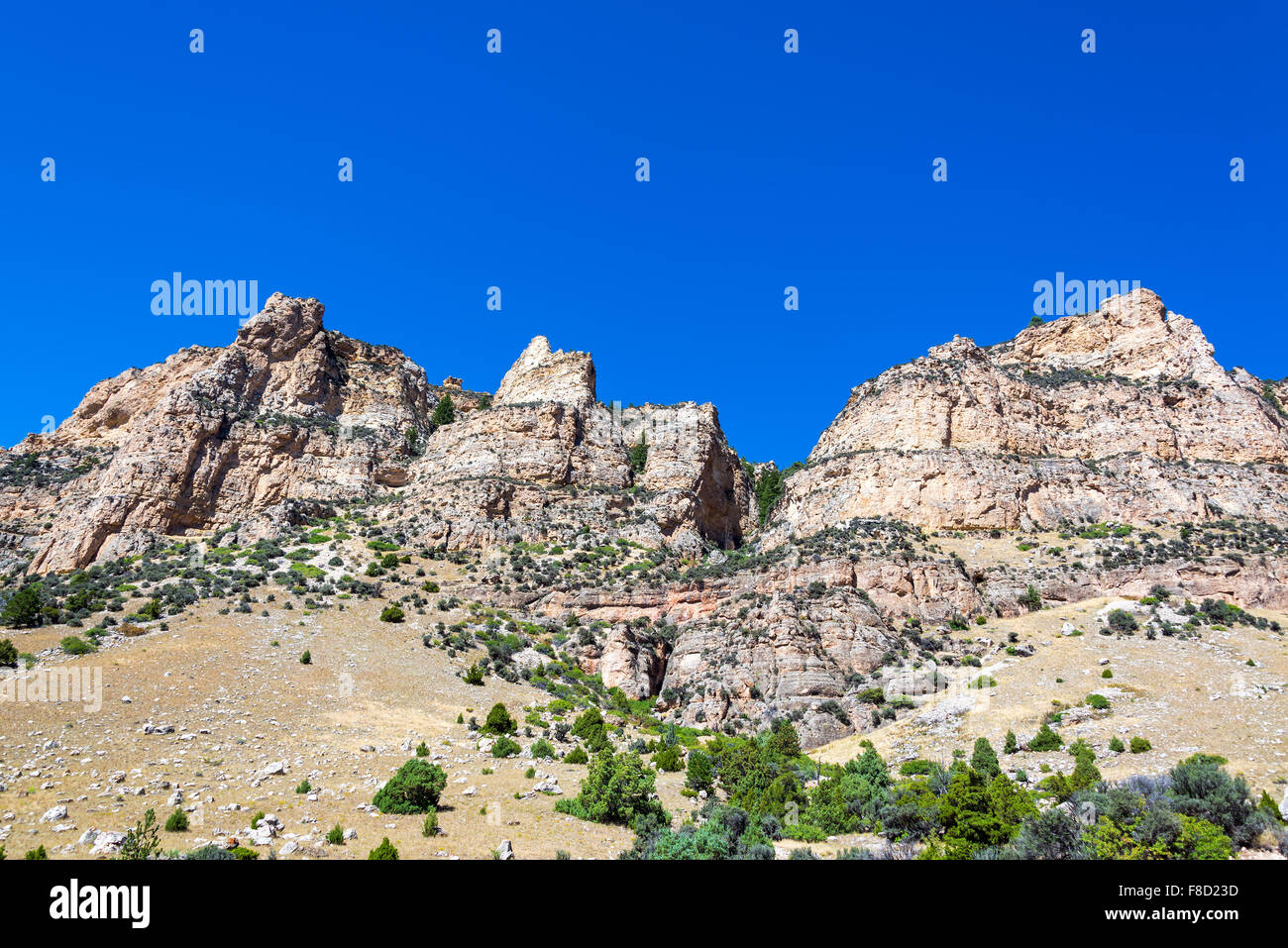 Voir de 10 Canyon du sommeil dans le Wyoming, USA Banque D'Images