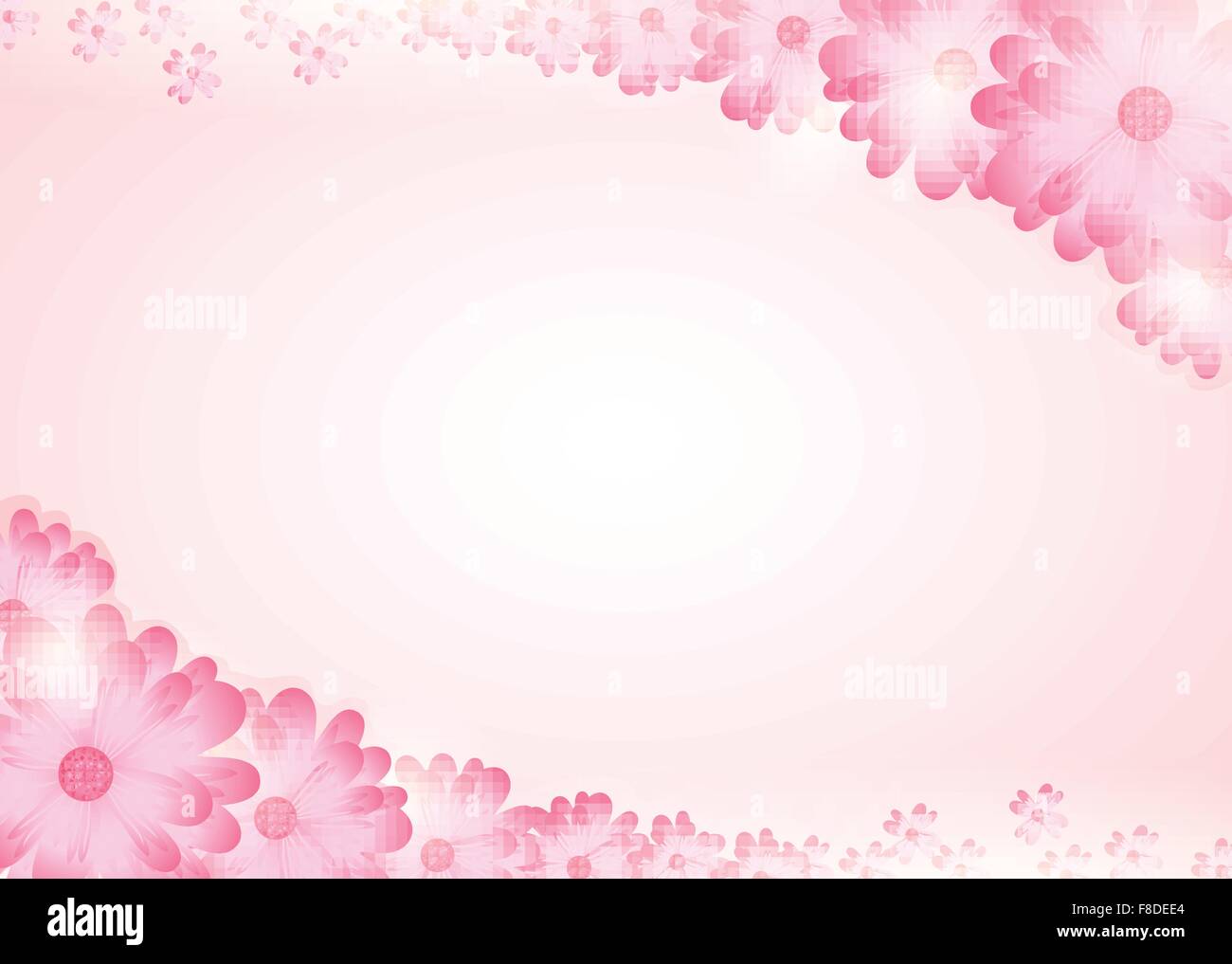 Fleur rose tendre fond lumineux Illustration de Vecteur