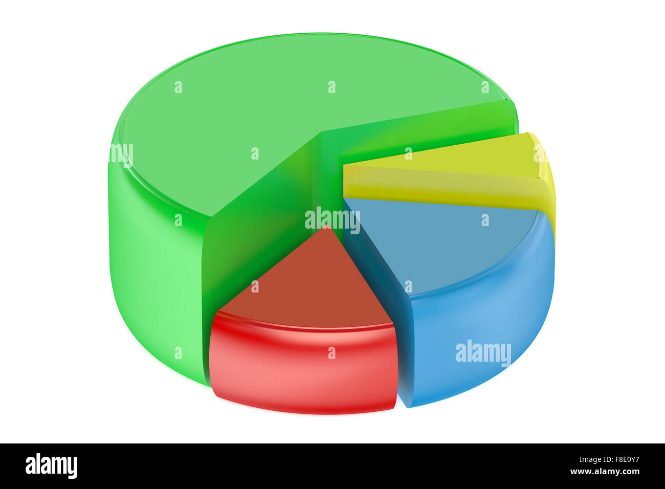 Graphique 3d isolé sur fond blanc Banque D'Images