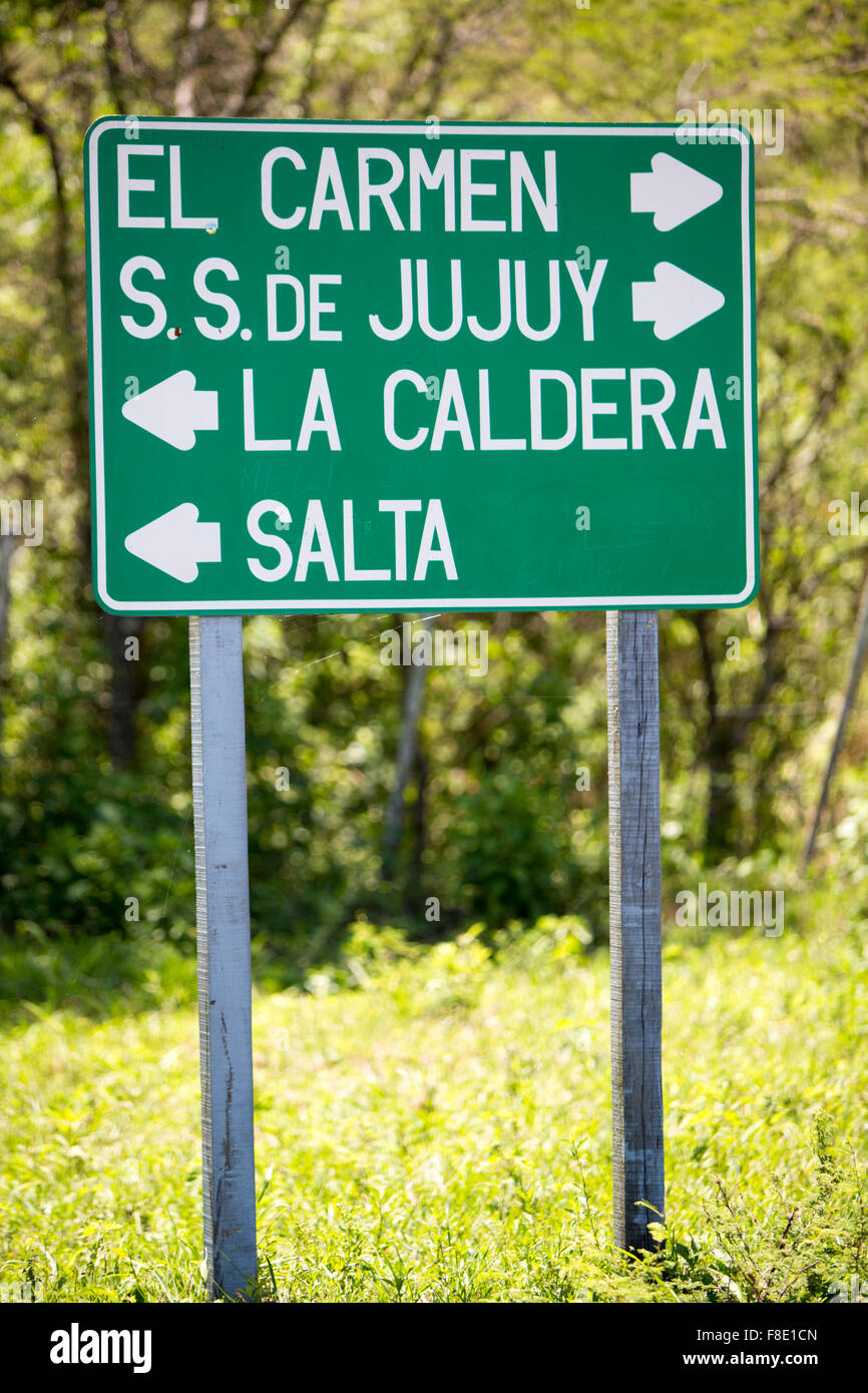Direction la poste à Salta et Jujuy sur la route 40, l'Argentine Banque D'Images