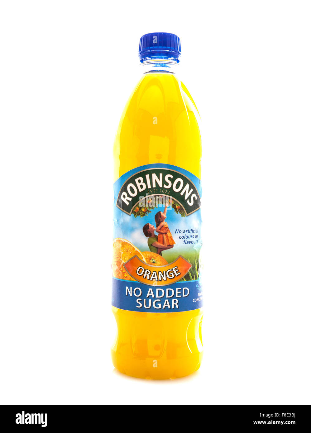 Robinson's orange squash sur un fond blanc Banque D'Images