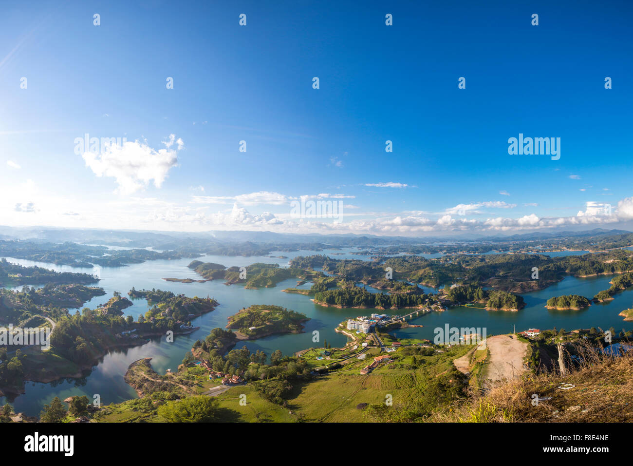 Les lacs et les îles à Guatape en Antioquia, Colombie Banque D'Images