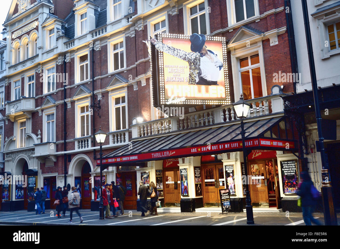 Le Lyric Theatre est un théâtre du West End sur Shaftesbury Avenue dans la ville de Westminster. Thriller Live. London, England, UK Banque D'Images