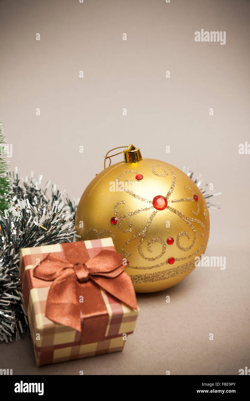 Décoration de Noël avec des boules Banque D'Images