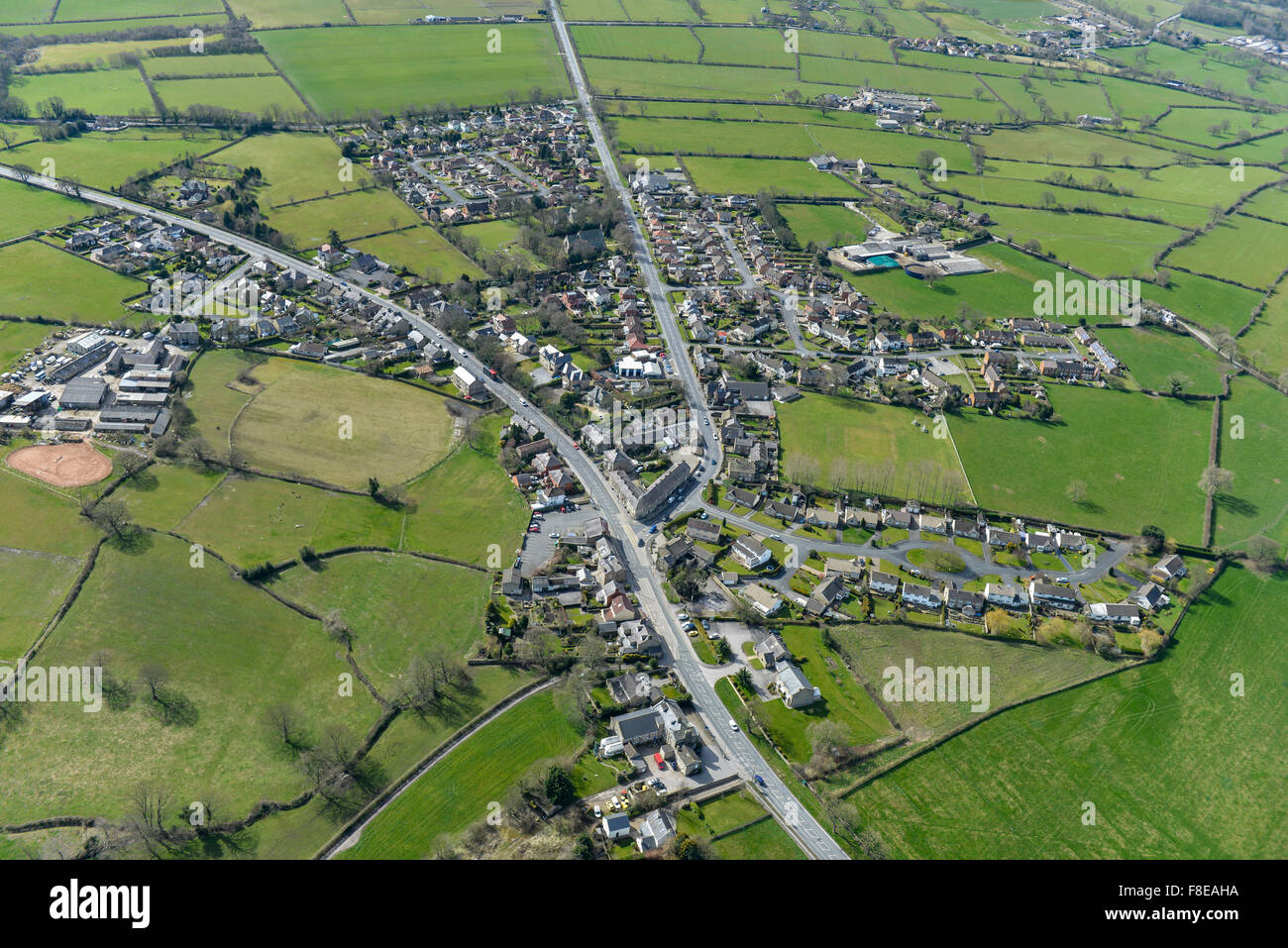 Une vue aérienne du village de Killinghall Yorkshire, près de Harrogate Banque D'Images