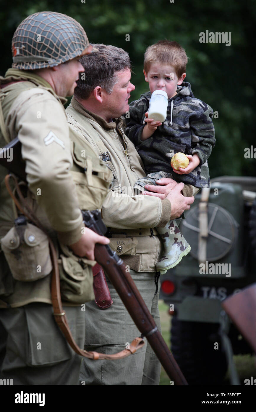 1940 journée à Tatton Park. World War 2 de reconstitution. Banque D'Images