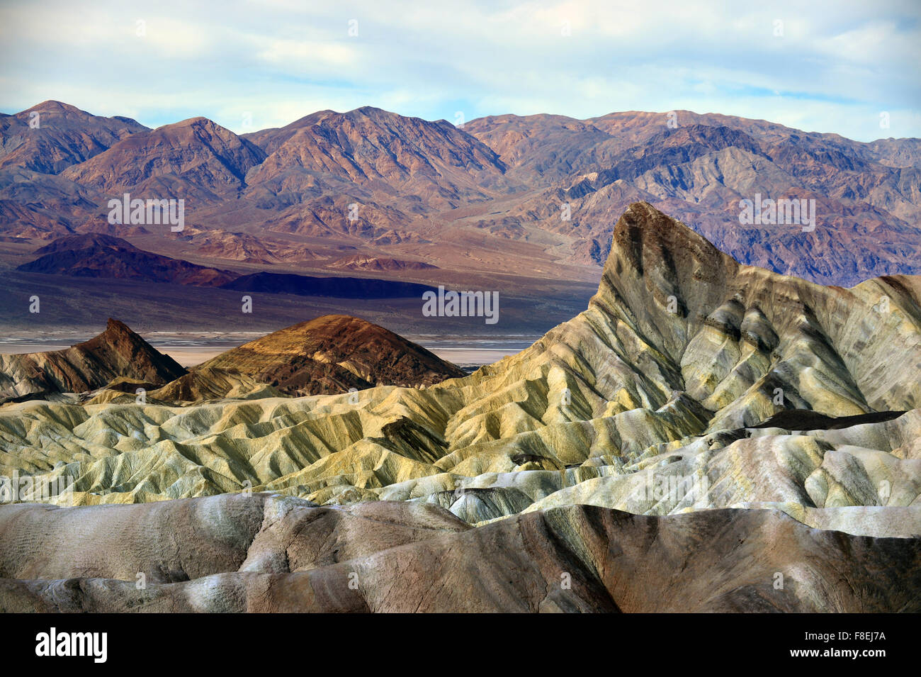 Zabriskie point, Death Valley National Park, badlands, Californie Banque D'Images