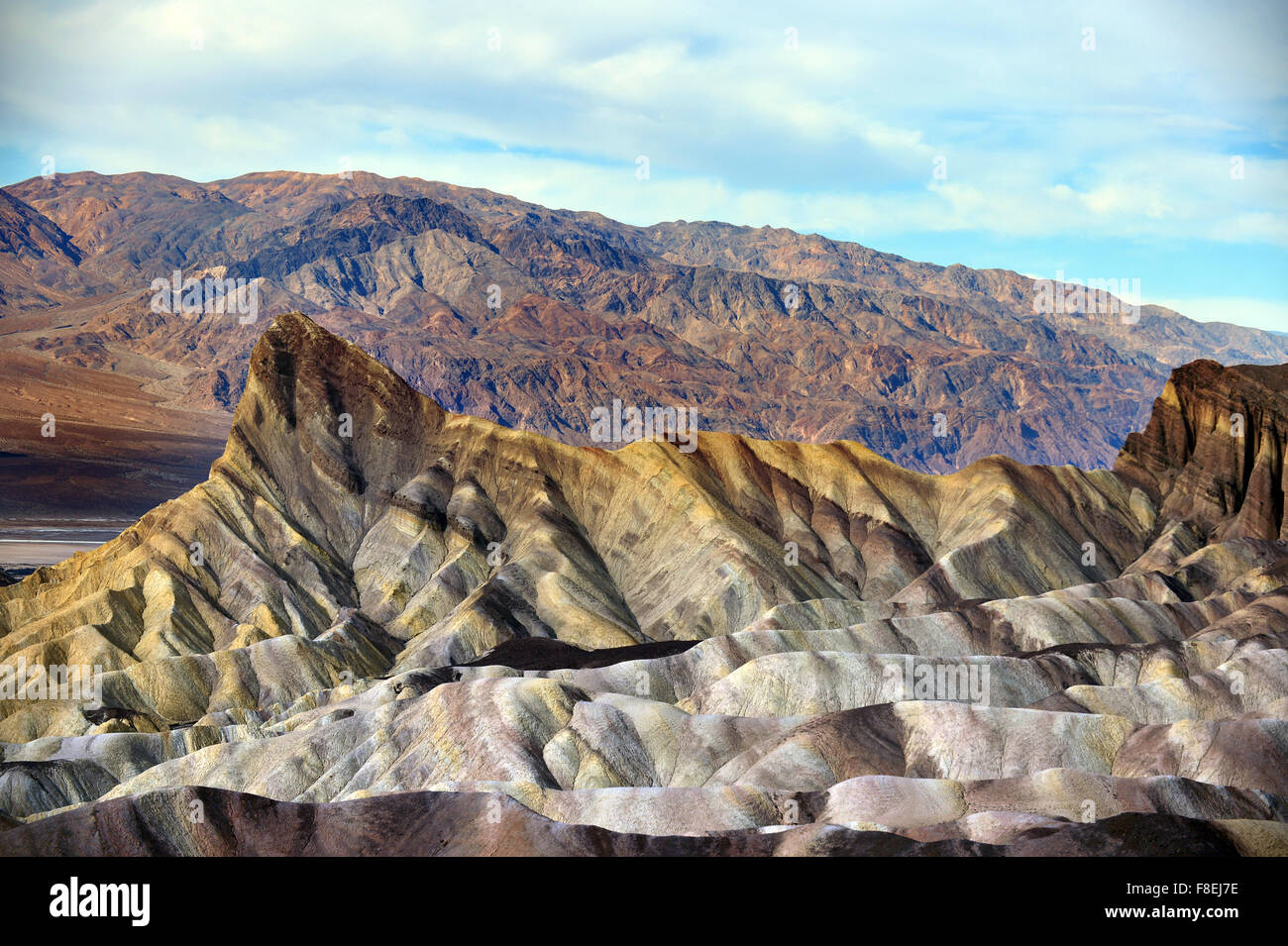 Zabriskie point, Death Valley National Park, badlands, Californie Banque D'Images