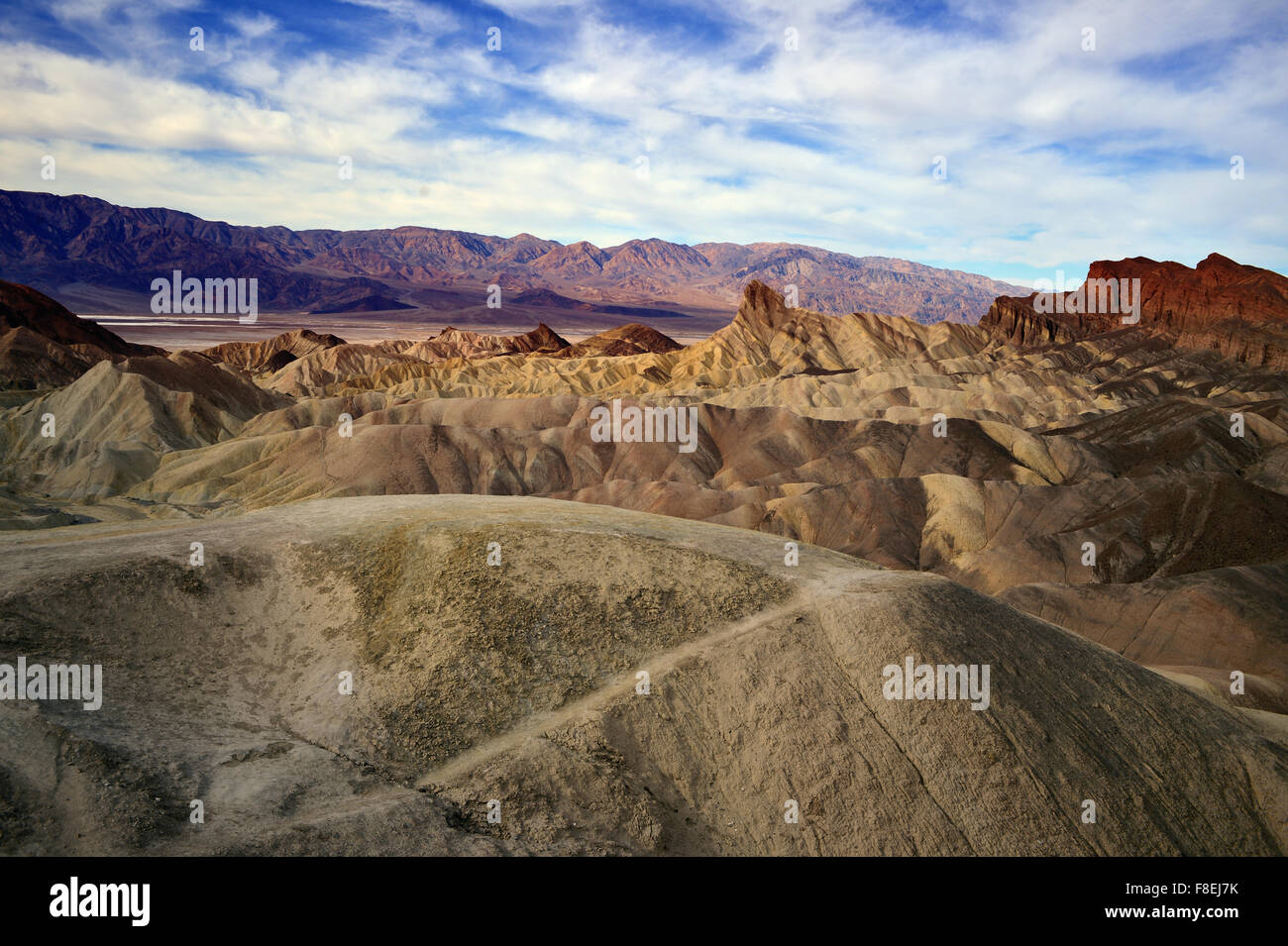 Zabriskie point, Death Valley National Park, badlands, Californie Banque D'Images