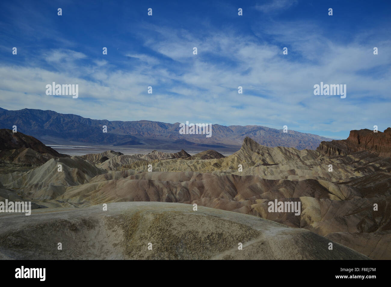 Zabriskie point, Death Valley National Park, badlands, Californie Banque D'Images