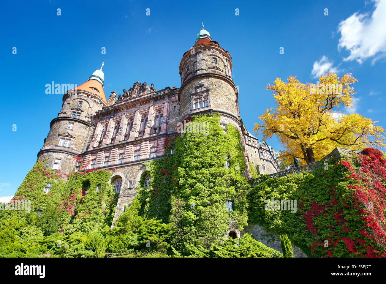 Château de Ksiaz, Basse Silésie, Pologne Banque D'Images