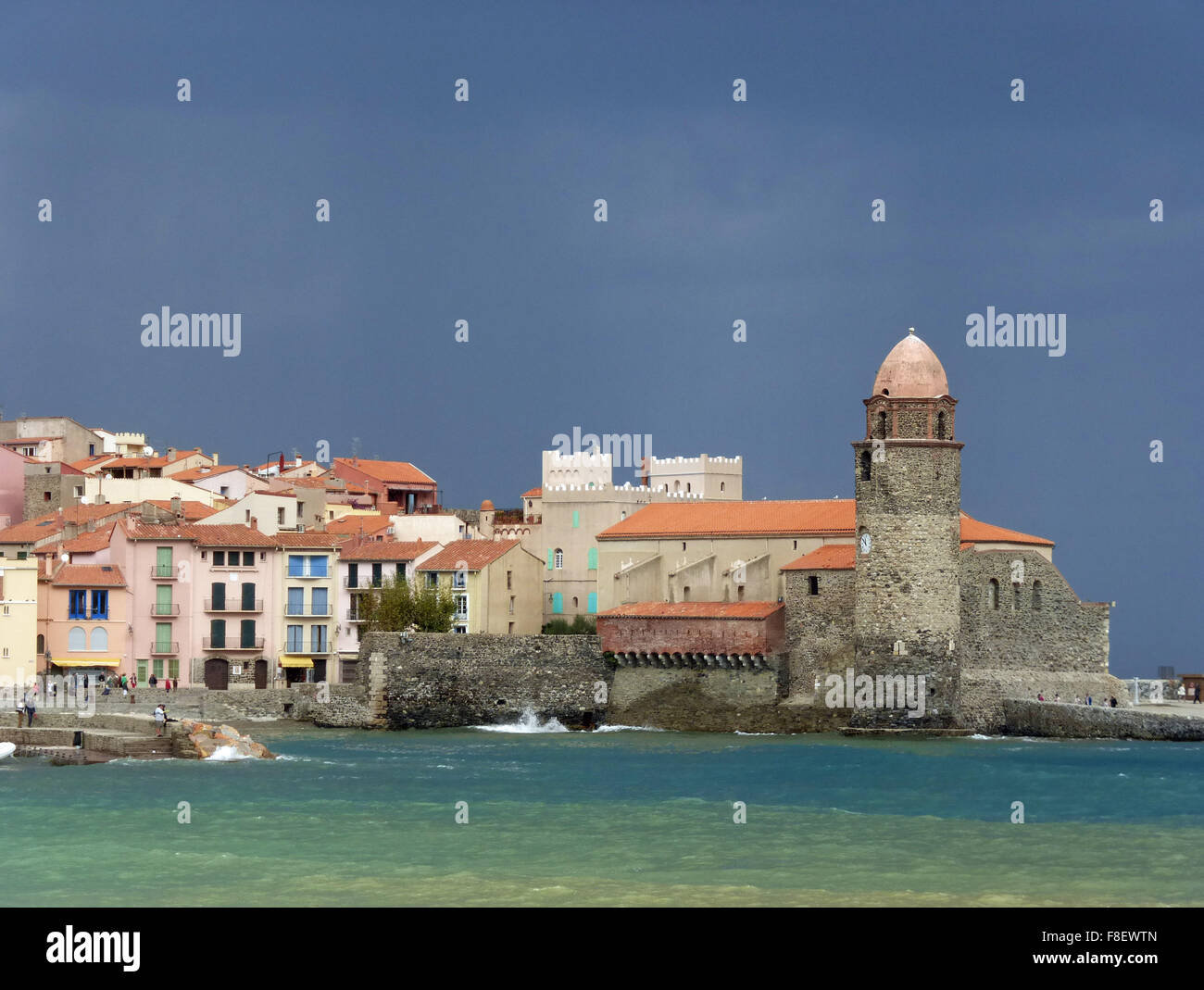 Vue de Collioure, Roussillon, sud de la France Banque D'Images