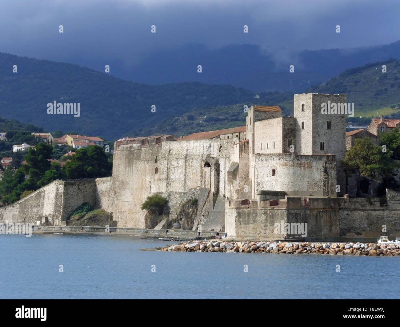 Vue de Collioure, Roussillon, sud de la France Banque D'Images