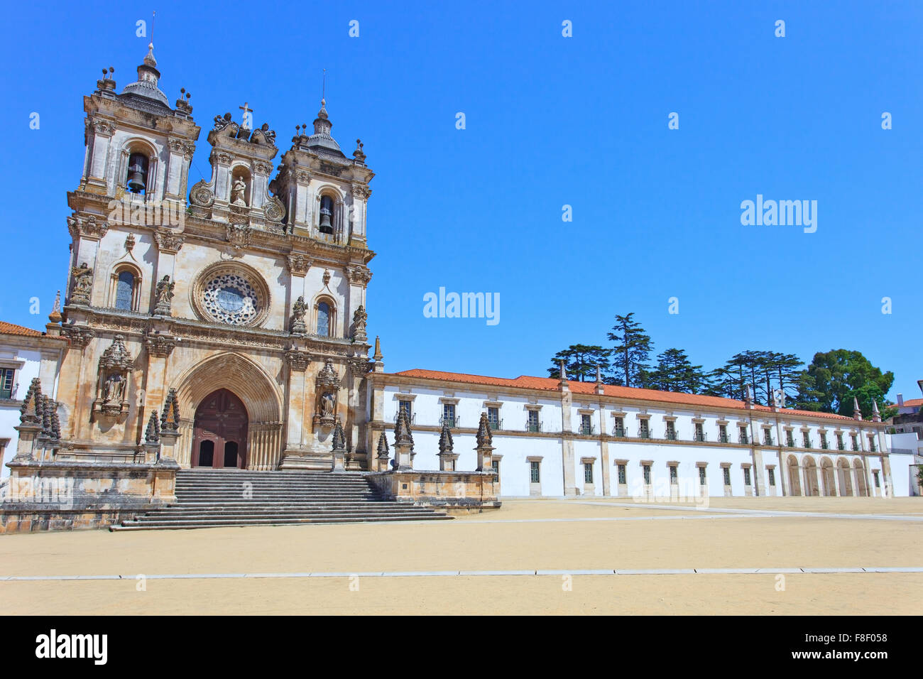 Santa Maria de Alcobaça monastère catholique et l'Église. Site de l'Unesco, le Portugal, l'Europe Banque D'Images