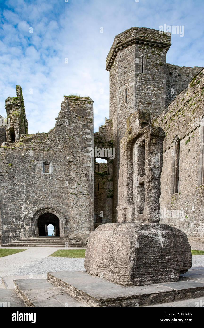 Le rocher de Cashel, historique monument irlandais. Comté de Tipperary, Irlande Banque D'Images