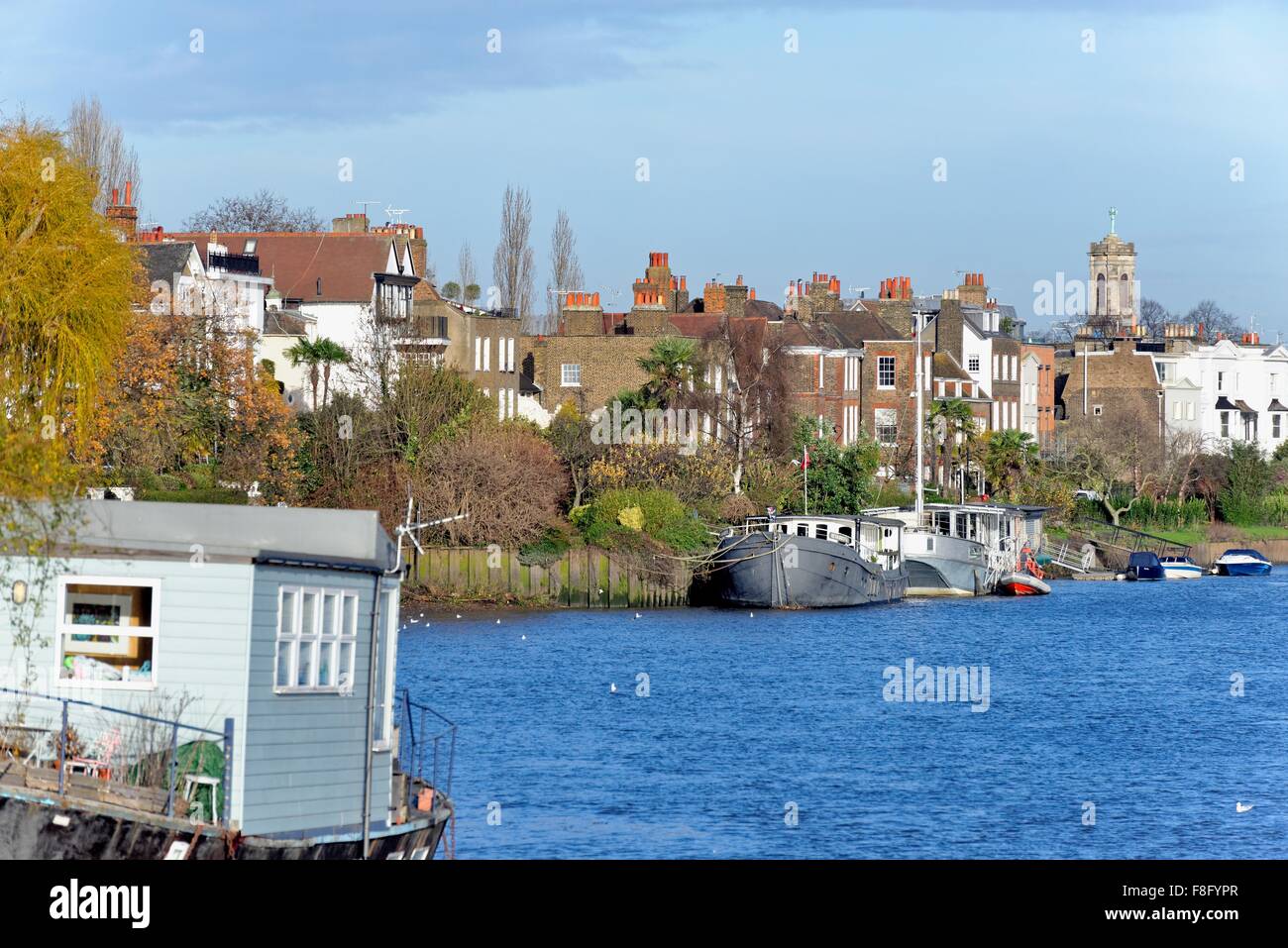 Riverside à Chiswick Mall west London UK Banque D'Images