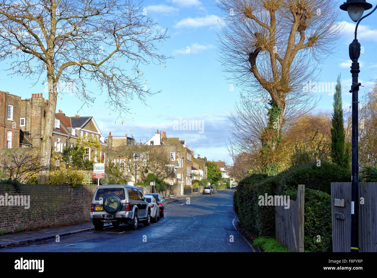 Des maisons résidentielles sur Chiswick Mall west London Banque D'Images
