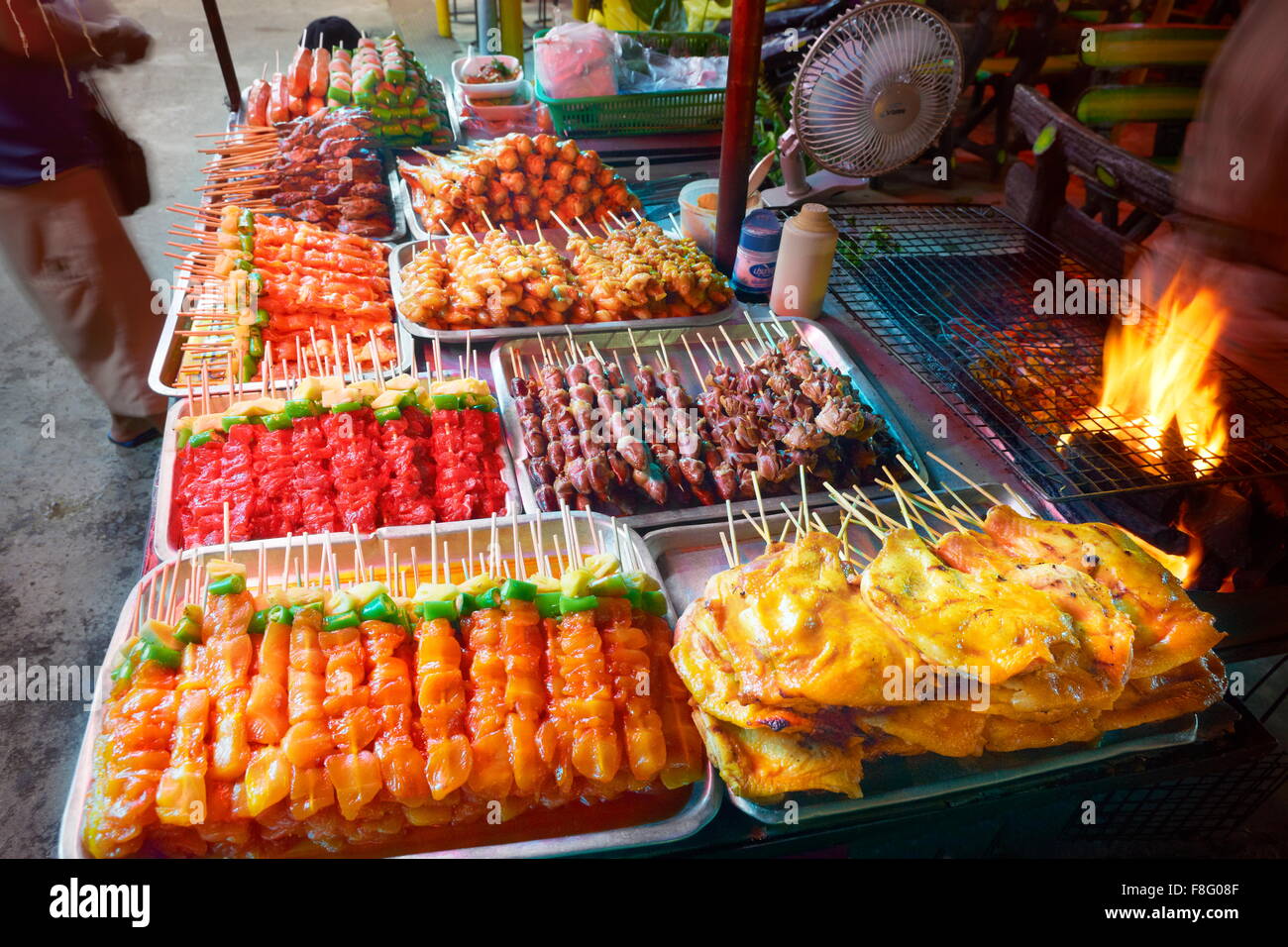 Marché alimentaire de la rue Thaïlande - Phuket, Thaïlande Banque D'Images