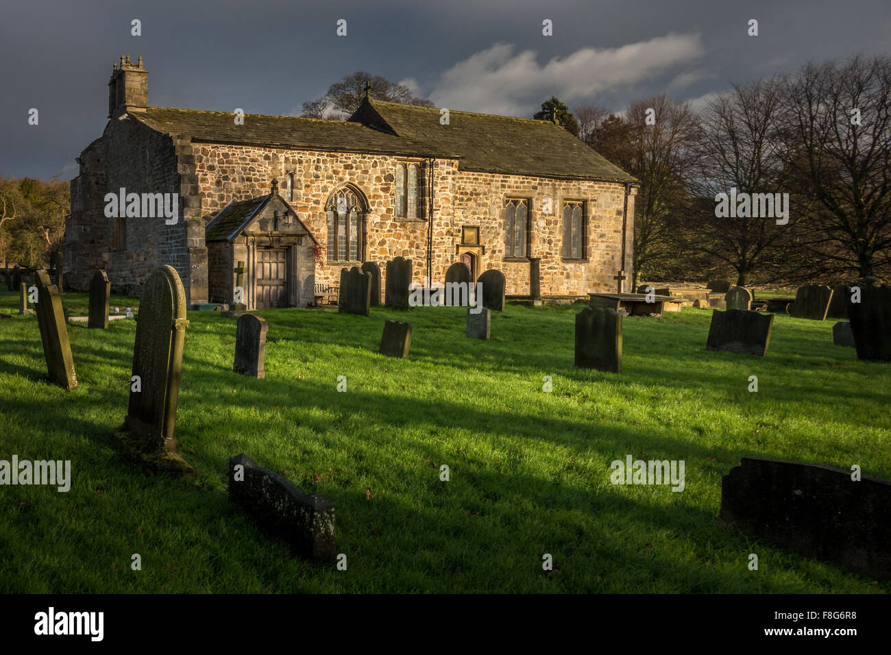 All Saints Church (église) Weston, Otley, Yorkshire, Angleterre Banque D'Images