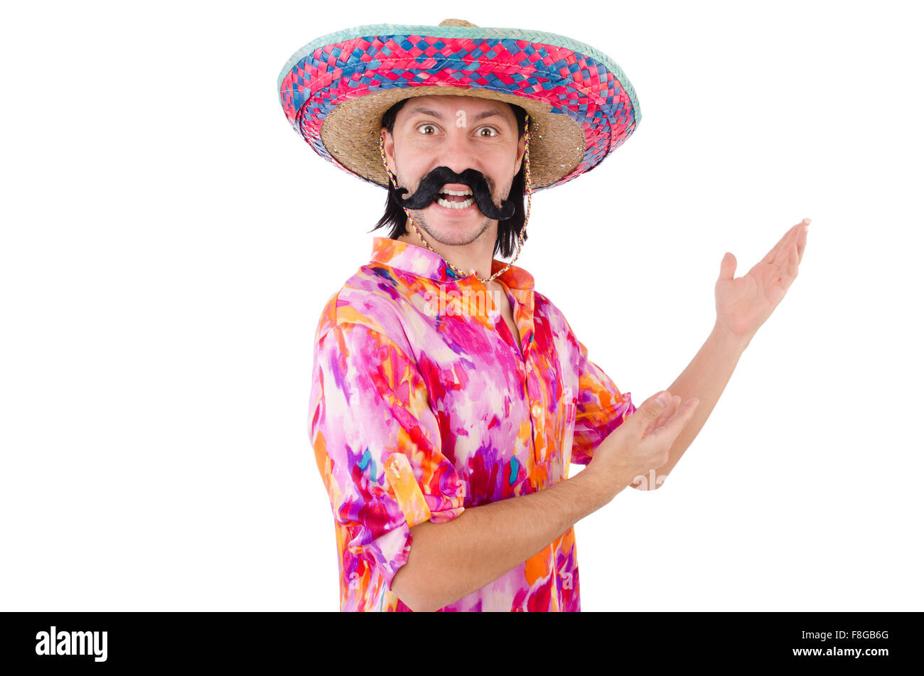 Angry mexican man in sombrero Banque de 