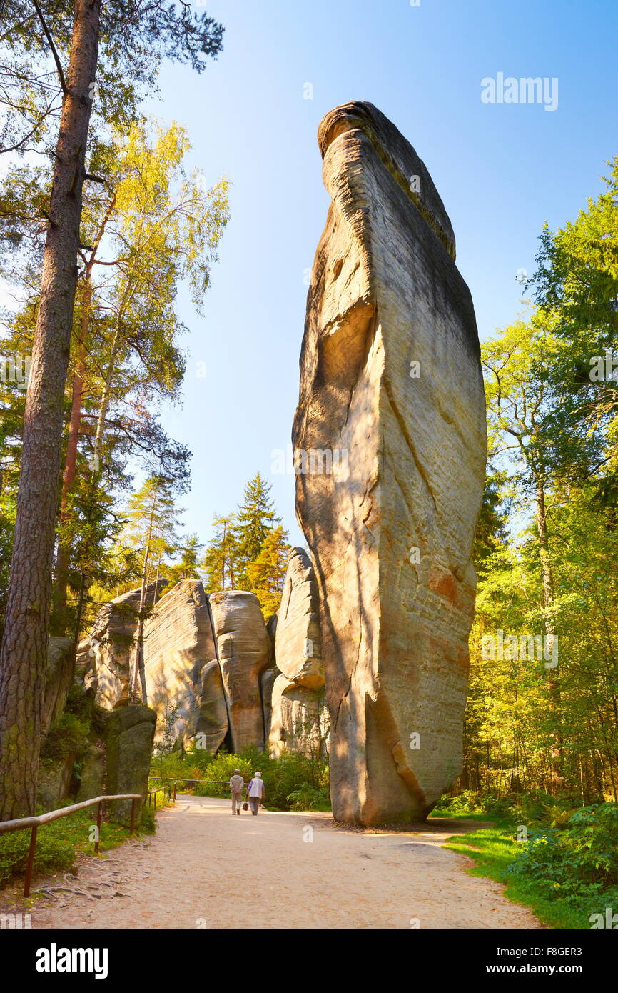 Adrspach Ville Teplicke Rock, roches, République Tchèque Banque D'Images