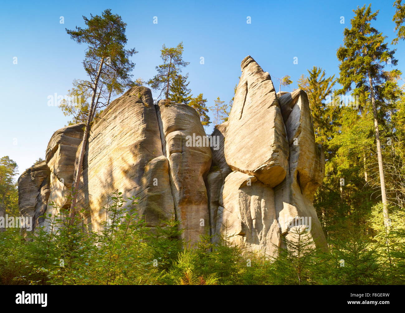 Adrspach-Rock ville, Teplicke Rocks, République Tchèque Banque D'Images
