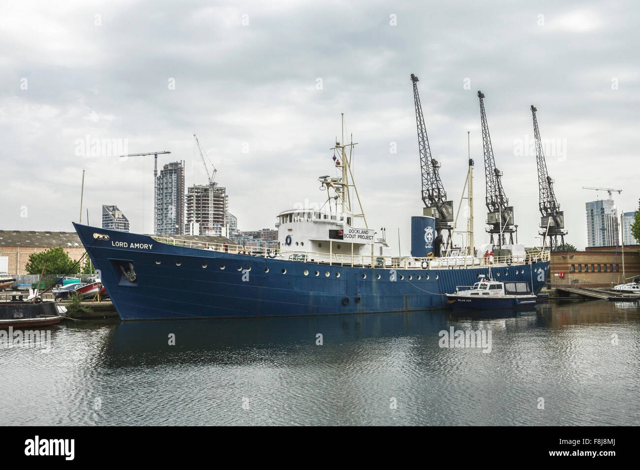 Le Seigneur Amory, bateau Projet scout Docklands, London Docklands, UK. Banque D'Images