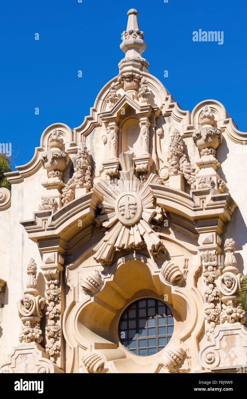 La façade de la Casa Del historique Orado, décorées avec des murs sculptés de baroque l'architecture coloniale espagnole, situé à Banque D'Images