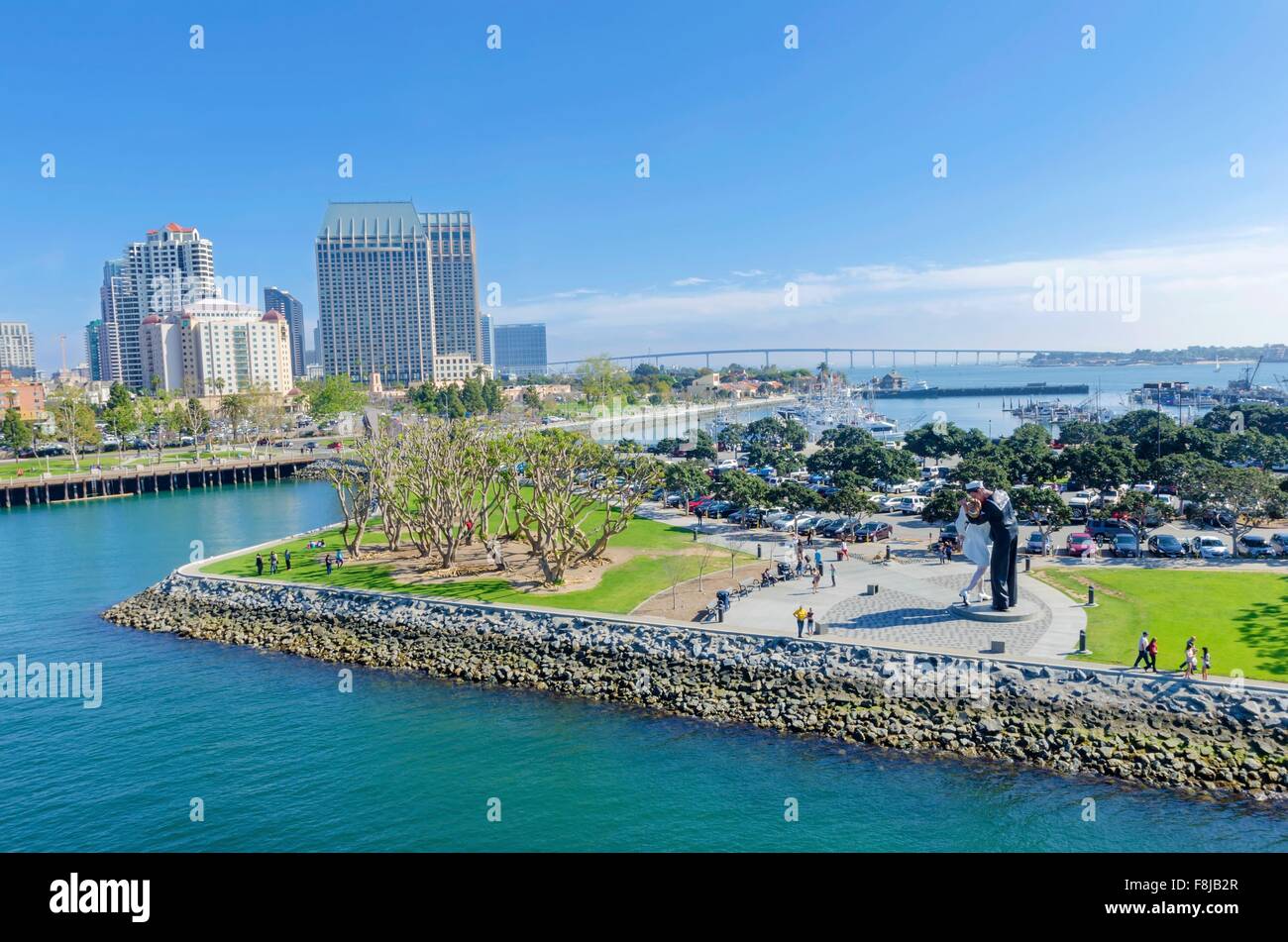 Une vue de la reddition sans conditions statue dans le centre-ville de San Diego marina dans le sud de la Californie aux États-Unis d'Amérique Banque D'Images