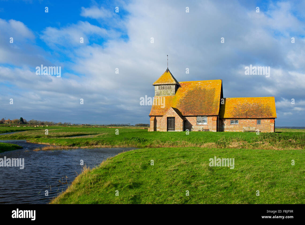 Thomas a Becket Église à Fairfield, Romney Marsh, Kent, Angleterre, Royaume-Uni Banque D'Images