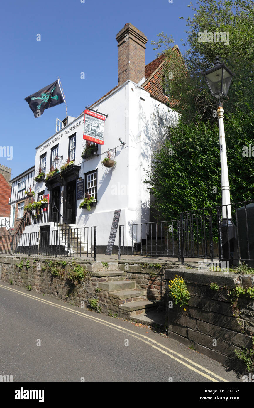 Historique Le Stag Inn, All Saints Street, Hastings, East Sussex, England, UK Banque D'Images
