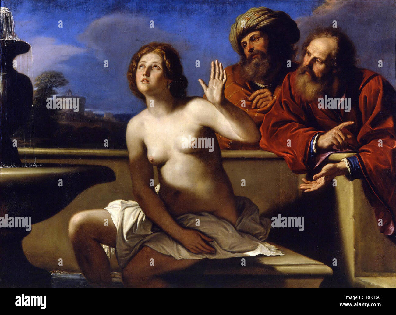 Giovanni Francesco Barbieri Guercino - - Suzanne et les vieillards Banque D'Images