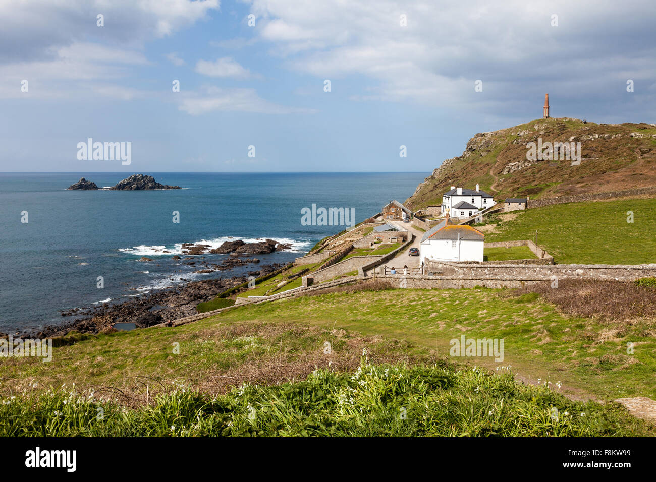 Cape Cornwall, Cornwall, Angleterre du Sud-Ouest, Royaume-Uni Banque D'Images