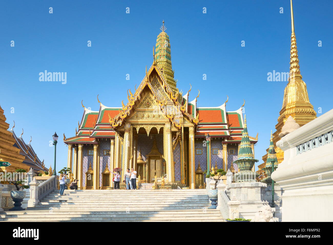 Thaïlande - Bangkok, Wat Phra Kaeo, Temple du Bouddha Émeraude Banque D'Images