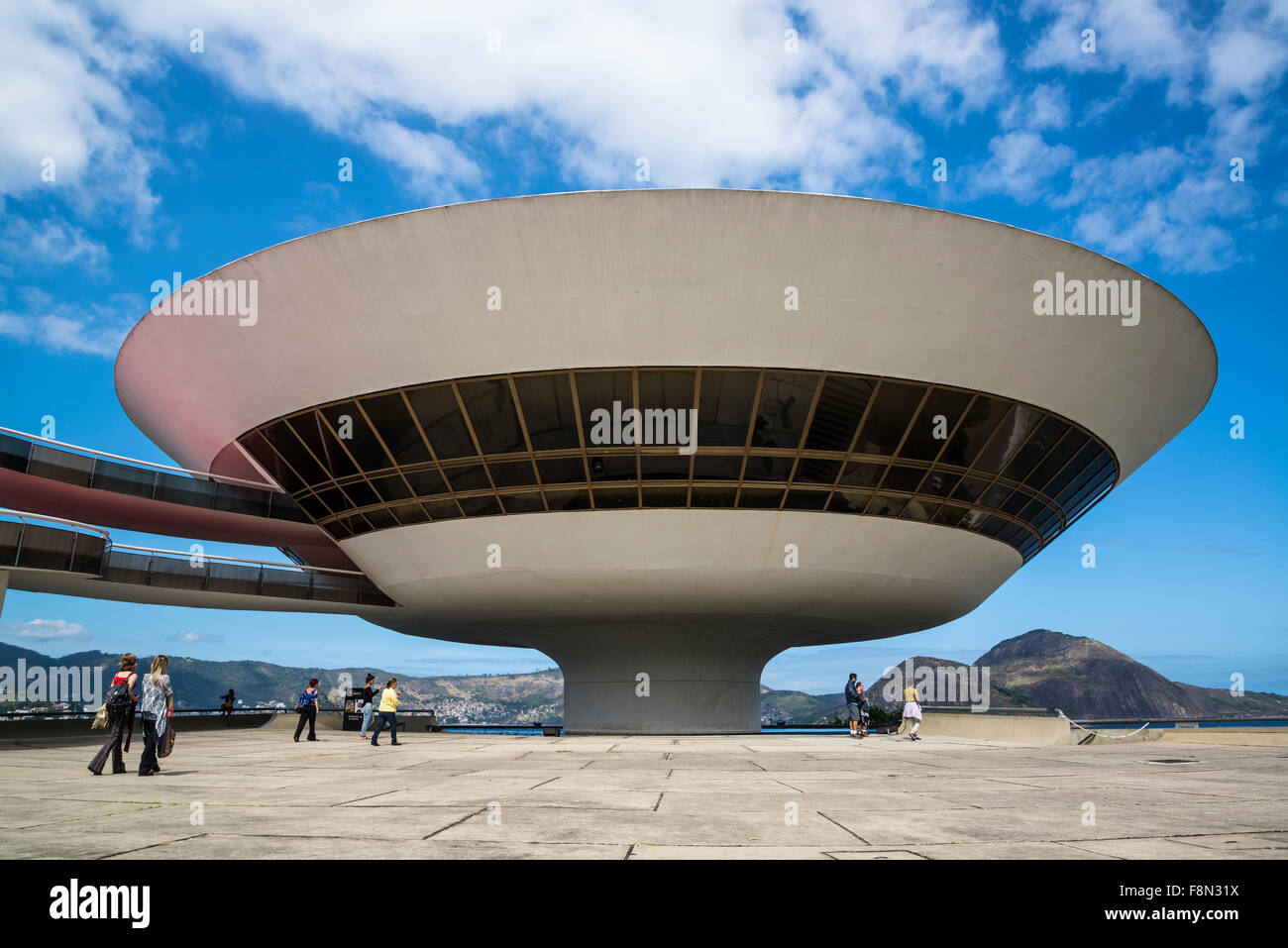 Musée d'Art Contemporain de Niterói, Museu de Arte Contemporanea de Niteroi, MAC, Niteroi, Rio de Janeiro, Brésil Banque D'Images