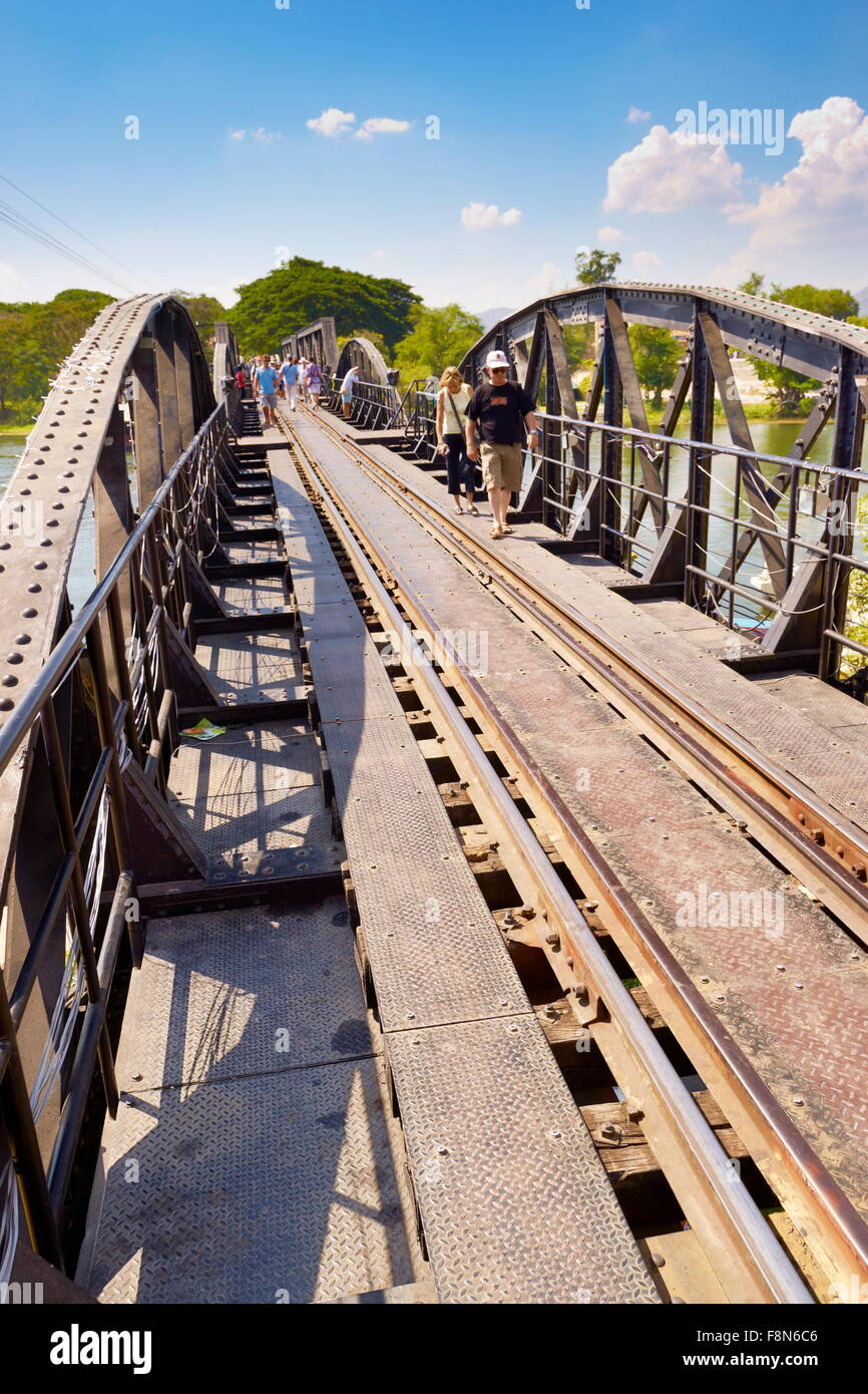 Thaïlande - Kanchanaburi, le pont de la rivière Kwai Banque D'Images