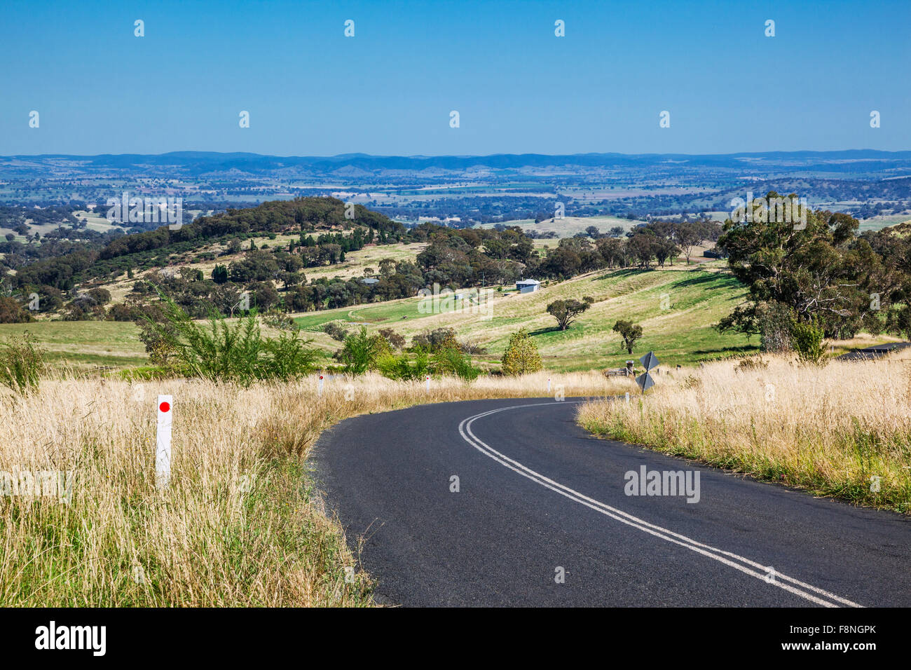L'Australie, Nouvelle Galles du Sud, Central West collines vue de l'escorte de façon Banque D'Images