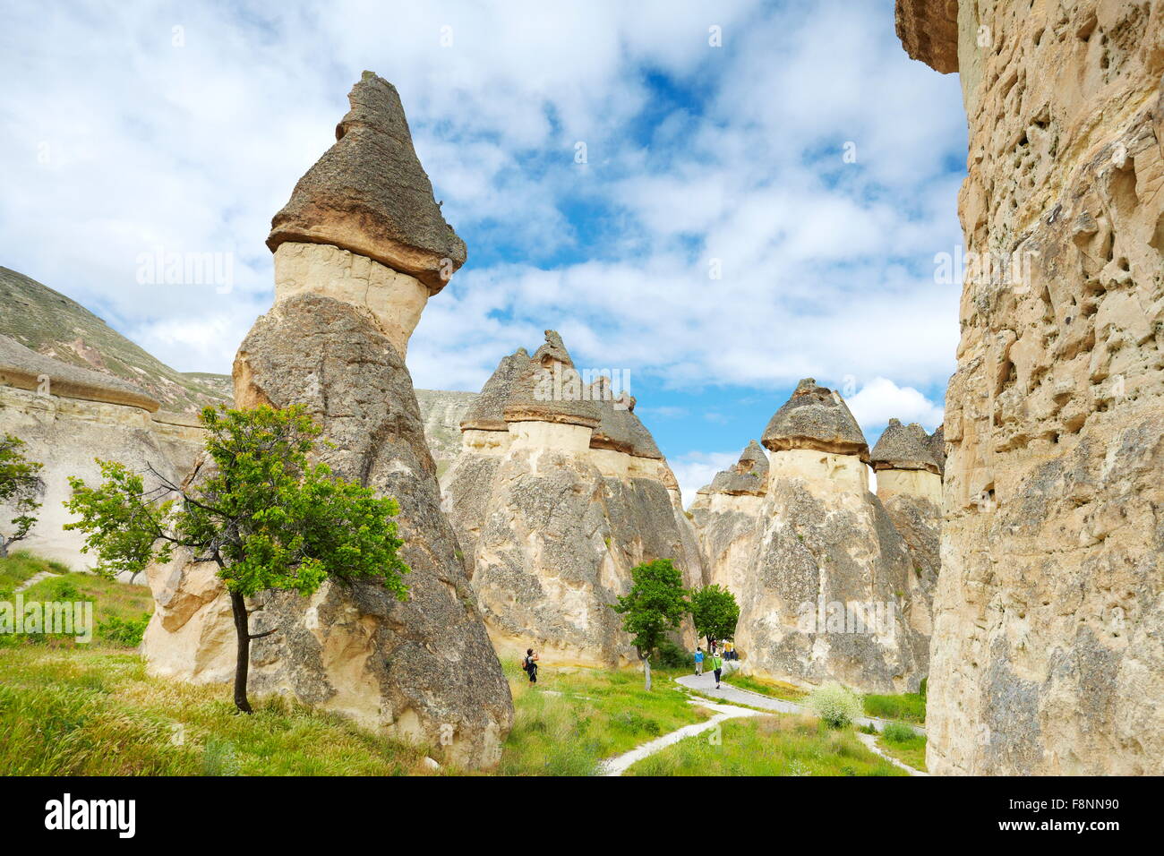 La Cappadoce - Turquie, formations en pierre près de Zelve, UNESCO Banque D'Images