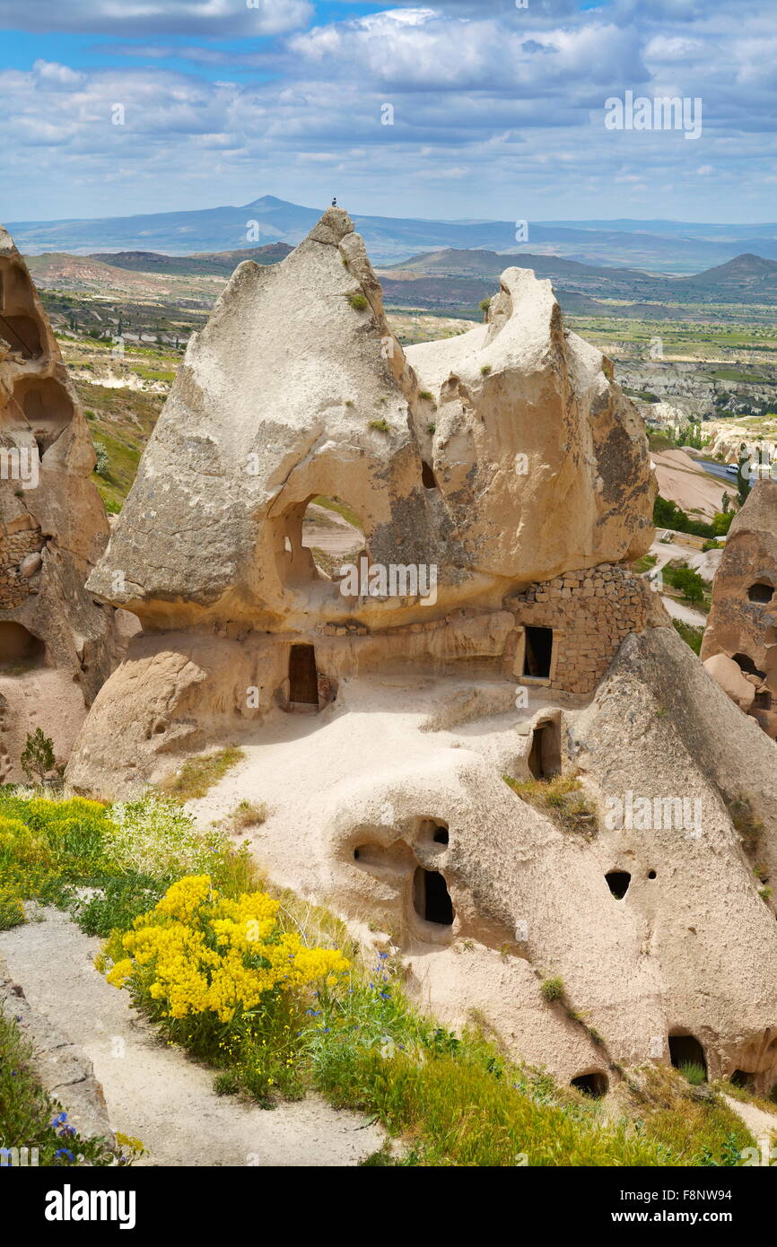 La Cappadoce - formations en pierre près de Uchisar, Turquie, l'UNESCO Banque D'Images