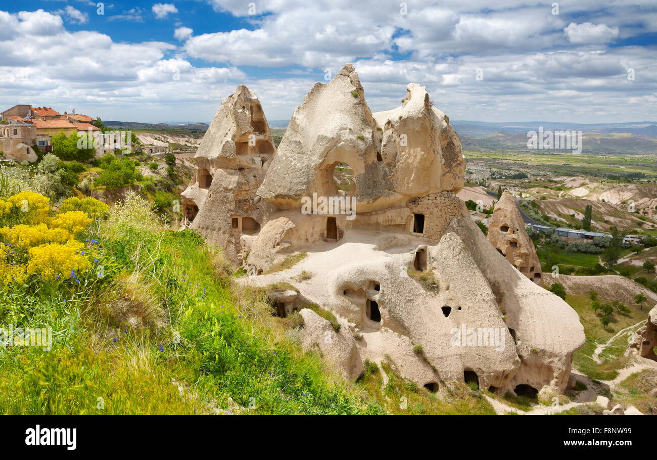 La Cappadoce - Turquie, formations en pierre près de l'UNESCO, Uchisar Banque D'Images