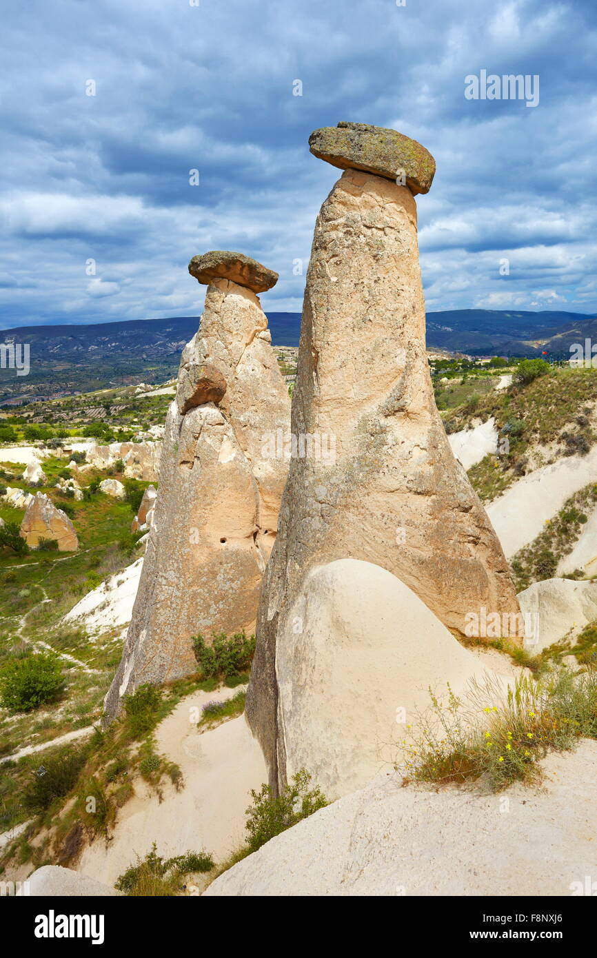 La Cappadoce - Turquie, formations en pierre près de Urgup, UNESCO Banque D'Images