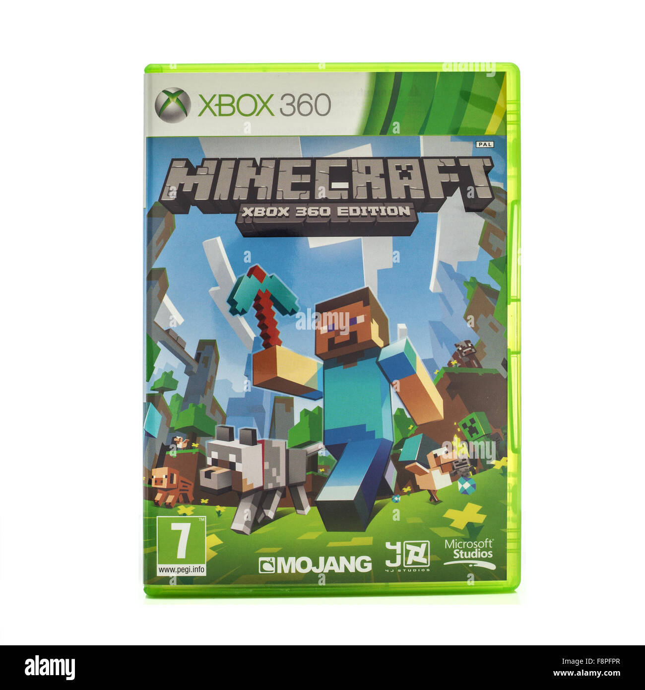 Pour le jeu Minecraft Xbox Console sur un fond blanc Photo Stock - Alamy