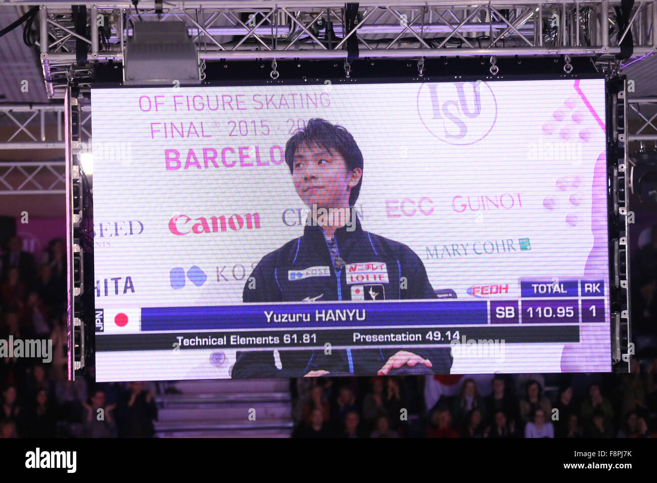 Tableau de bord, le 10 décembre 2015 - Patinage Artistique : ISU Grand Prix of Figure Skating Final 2015-2016 le programme court à un Centre de Convention International de Barcelone, Barcelone, Espagne. (Photo de YUTAKA/AFLO SPORT) Banque D'Images